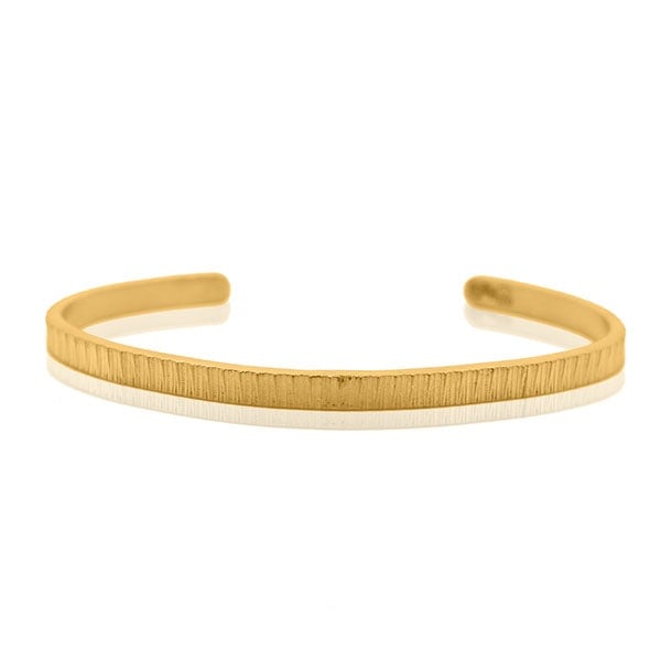 Gold Bangle - Textured Cuff **Matte Finish** - 25.7 Grams, .9999 Fine 24K Pure