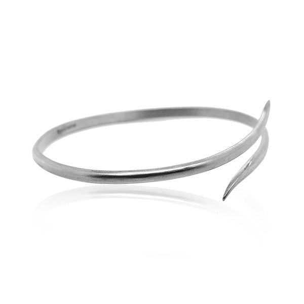 Platinum Bangle - Arrow **Matte Finish** - 26.5 Grams, .9995 Fine 24K Pure