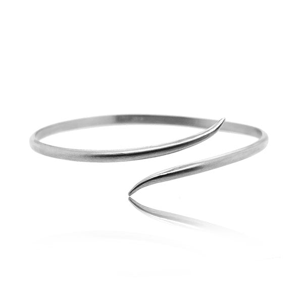 Platinum Bangle - Arrow **Matte Finish** - 26.5 Grams, .9995 Fine 24K Pure