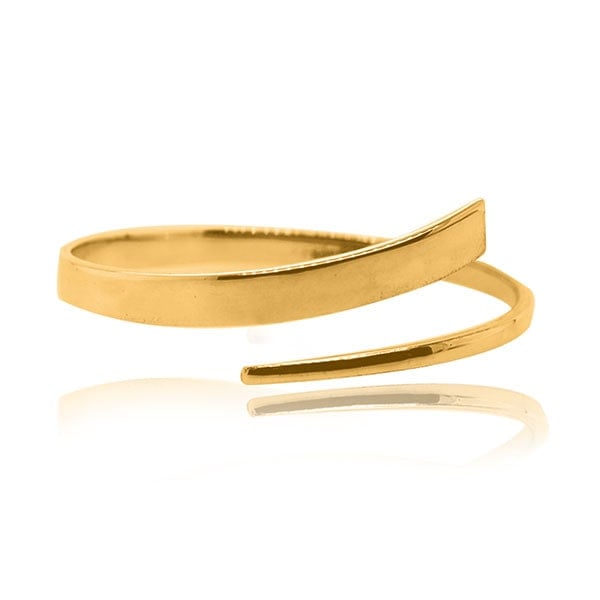 Gold Bangle - Eternal Twist Wrist Cuff **Matte Finish** - 31.8 Grams, 24K Pure