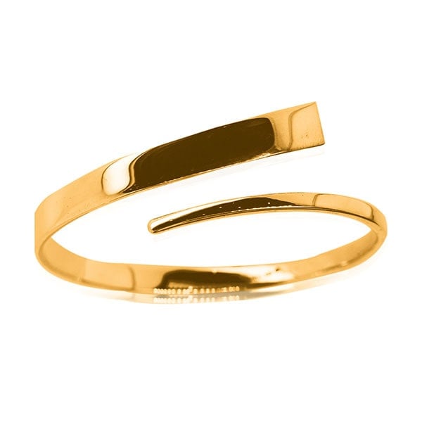 Gold Bangle - Eternal Twist Wrist Cuff **Matte Finish** - 31.8 Grams, 24K Pure