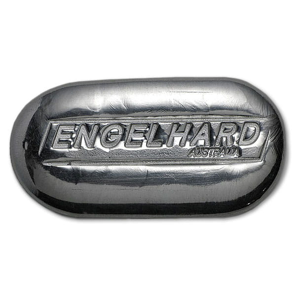 Engelhard Australia Cast-Poured Silver Bar - 2 Troy Ounce, .999 Pure Silver