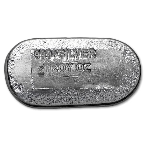 Engelhard Australia Cast-Poured Silver Bar - 2 Troy Ounce, .999 Pure Silver