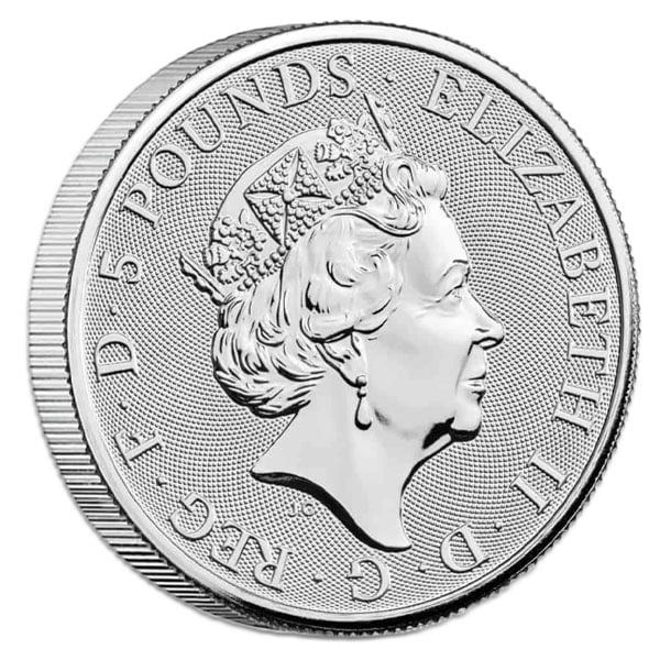 2023 British Royal Mint Tudor Beasts: Yale of Beaufort - 2 Oz Silver Coin .9999 Pure