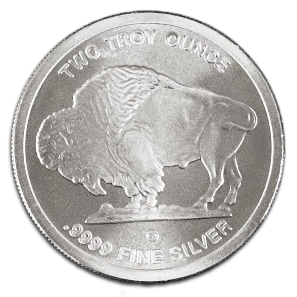 2 Oz Buffalo - .9999 Pure Silver Round