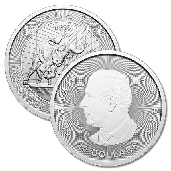 2025 RCM Bull and Bear  - 2 Oz Silver .9999 Pure