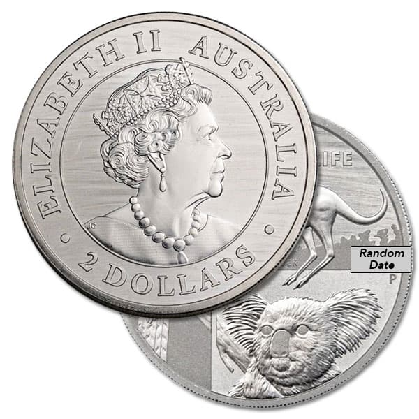 Australian Wildlife 2 Oz .9999 Silver Perth Mint (Any Date)