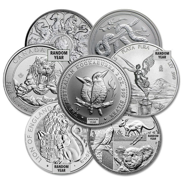 2 Oz Silver Coin - .999 Pure, Random Design