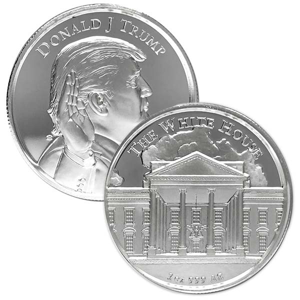 2 Ounce President Trump Ultra High Relief Silver Round