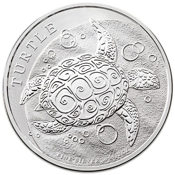 2 Oz New Zealand Silver Hawksbill Turtle