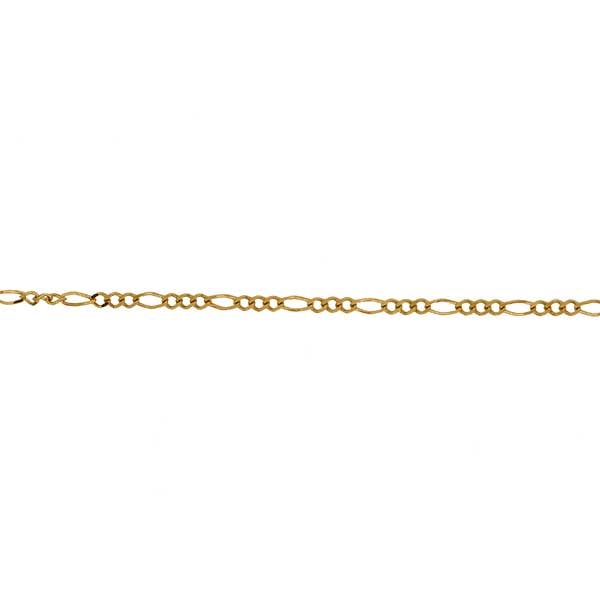 Gold Chain - 1.85 mm Figaro Design - 50.8 cm (20") Length, 3.2 Grams 22k Gold