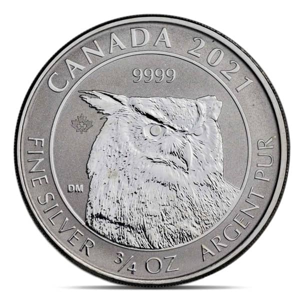 Royal Canadian Mint Coin - 3/4 Oz .9999 Silver Reverse Proof