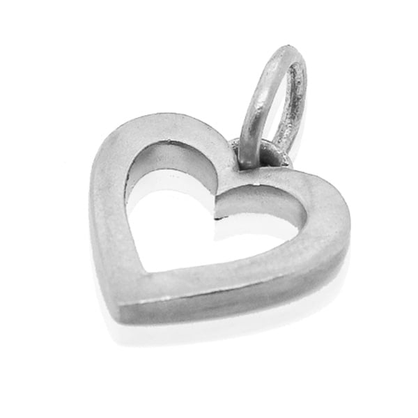 Platinum Charm - Heart **Matte Finish** - 3.5 Grams, .9995 Fine 24K Pure