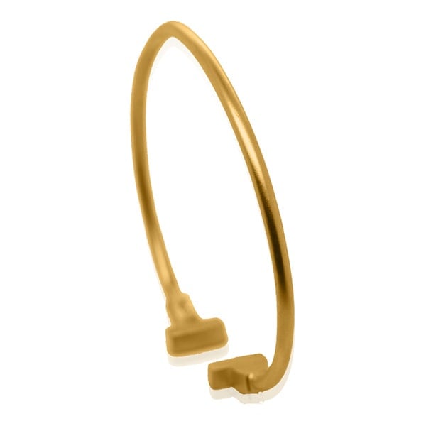 Gold Bangle - Dual Pillar **Matte Finish** - 30 Grams, 24K Pure thumbnail