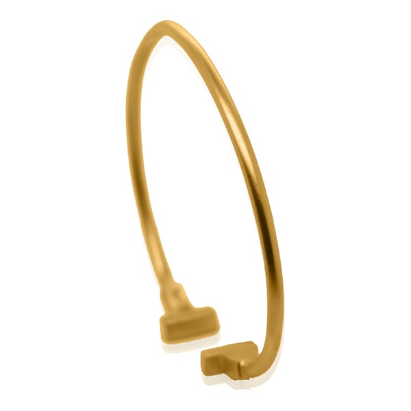 Gold Bangle - Dual Pillar **Matte Finish** - 30 Grams, .9999 Fine 24K Pure