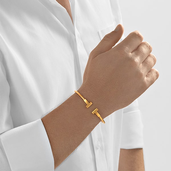 Gold Bangle - Dual Pillar **Matte Finish** - 30 Grams, 24K Pure thumbnail