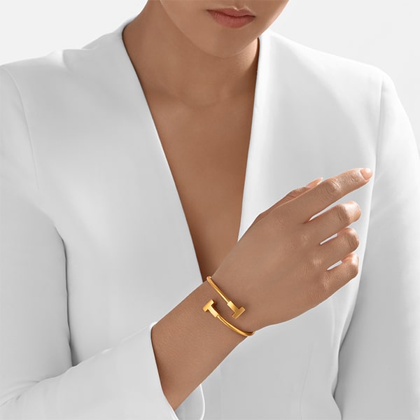 Gold Bangle - Dual Pillar **Matte Finish** - 30 Grams, 24K Pure thumbnail