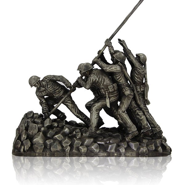 Iwo Jima - Sterling Silver Statue, 30 Troy Ozs, .925 Pure