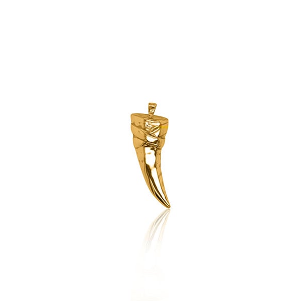 Gold Pendant - Rhino Horn **Polished Finish** - 31.7 Grams, .9999 Fine 24K Pure