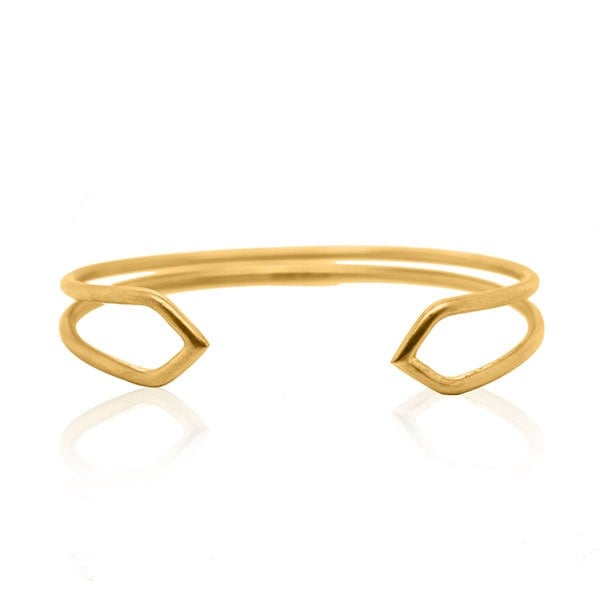 Gold Bangle - Double Banded **Matte Finish** - 31.2 Grams, 24K Pure