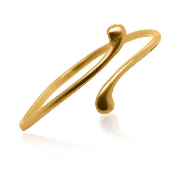 Gold Bangle - Molten Droplet **Matte Finish** - 39.2 Grams, .9999 Fine 24K Pure