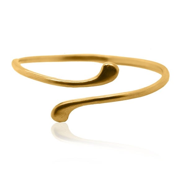 Gold Bangle - Molten Droplet **Matte Finish** - 39.2 Grams, 24K Pure