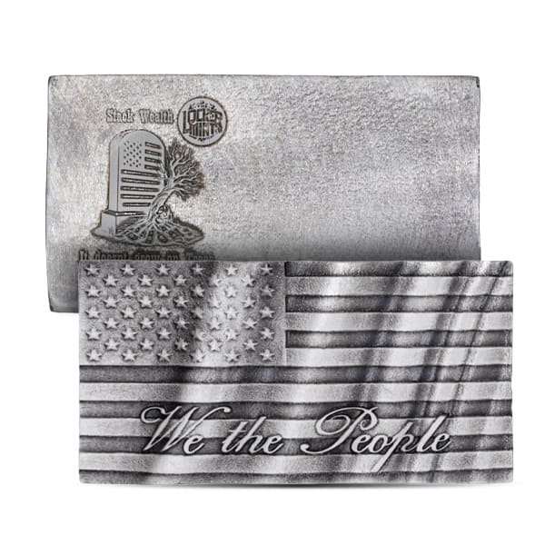 We The People Flag Silver Bar - 3 Troy Ounce, .999 Pure