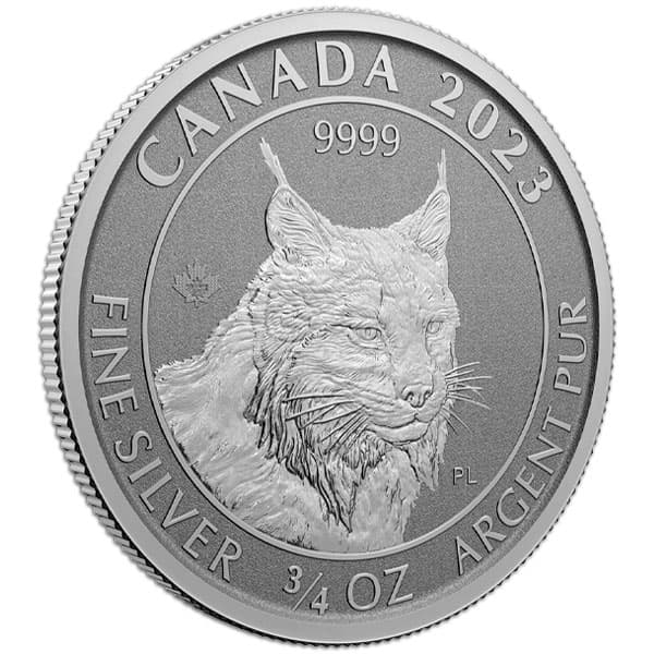 Royal Canadian Mint Coin - 3/4 Oz .9999 Silver Reverse Proof - 2023 Lynx