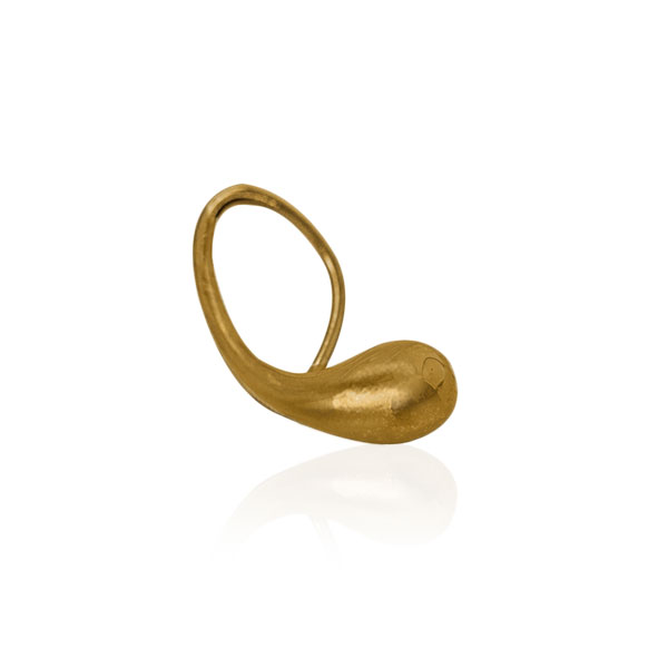 Gold Pendant - Water Droplet **Matte Finish** - 4 Grams, .9999 Fine 24K Pure