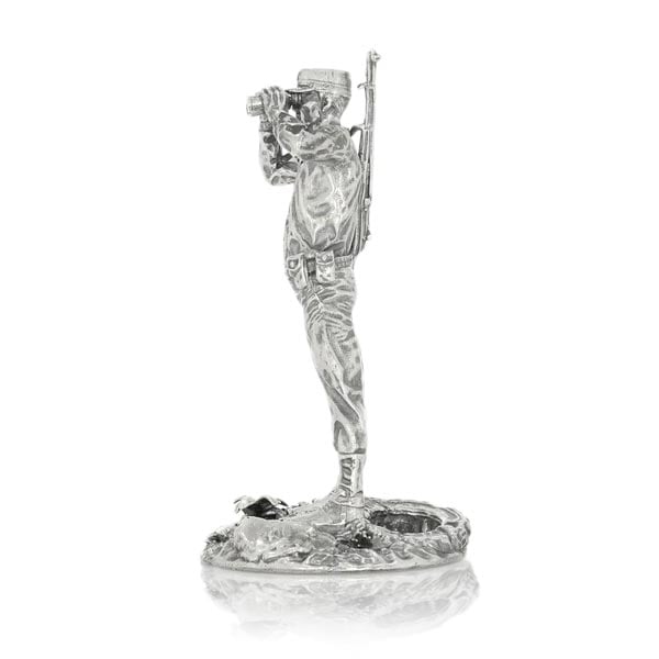 Officer, "Captain Troy" - Sterling Silver Statue, 4 Troy Ozs, .925 Pure