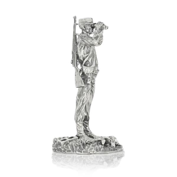 Officer, "Captain Troy" - Sterling Silver Statue, 4 Troy Ozs, .925 Pure