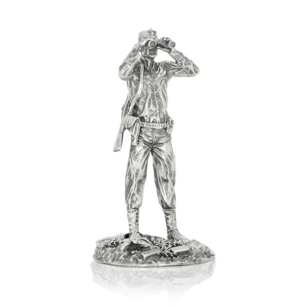 Officer, "Captain Troy" - Sterling Silver Statue, 4 Troy Ozs, .925 Pure