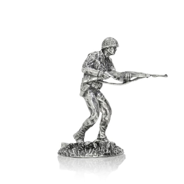 Rifleman, "Glover S. Johns" - Sterling Silver Statue, 4 Troy Ozs, .925 Pure