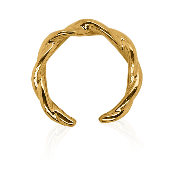 Gold Ring - Braided **Polished Finish** - 5.6 Grams, .9999 Fine 24K Pure - Medium