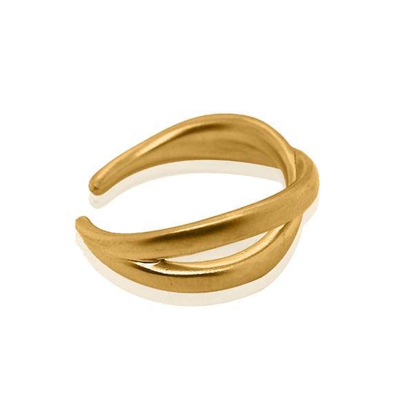Gold Ring - Modern Crossover **Matte Finish** - 6.4 Grams, 24K Pure - Medium thumbnail