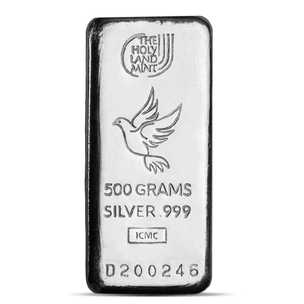 Silver Bar - 500 Gram (1/2 Kilo), .999 Pure