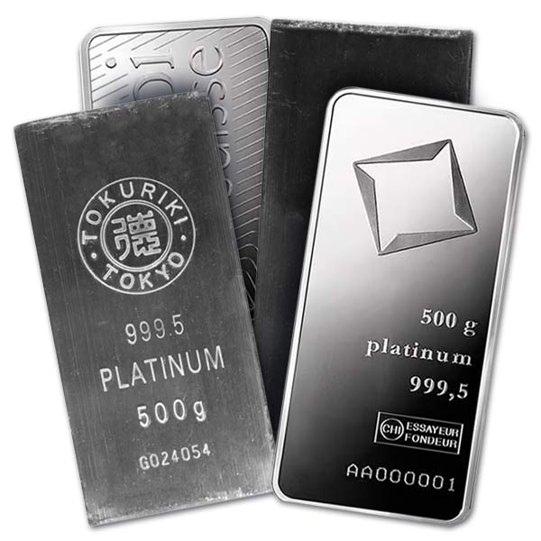 Platinum Bar - 500 Gram, .9995 Pure (Design Our Choice)