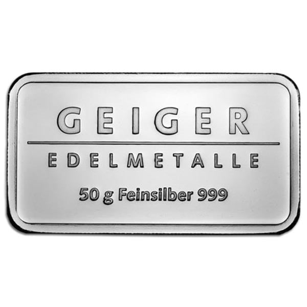 50 Gram Silver Bar - .999 Pure, Varying Designs/Conditions