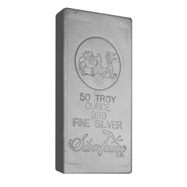 Silver Bar - 50 Troy Ounce, .999 Pure