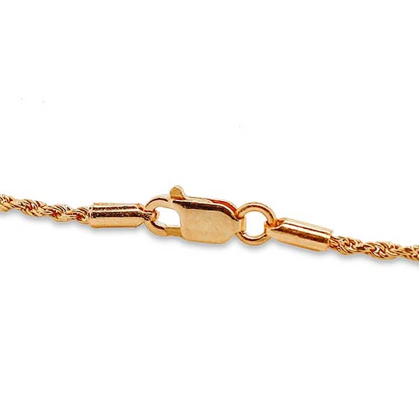 Gold Chain - 1.2mm Rope Design - 46 cm (18.1") Length, 4.6 Grams 22k Gold