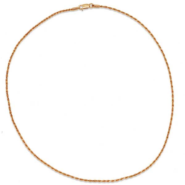 Gold Chain - 1.2mm Rope Design - 46 cm (18.1") Length, 4.6 Grams 22k Gold