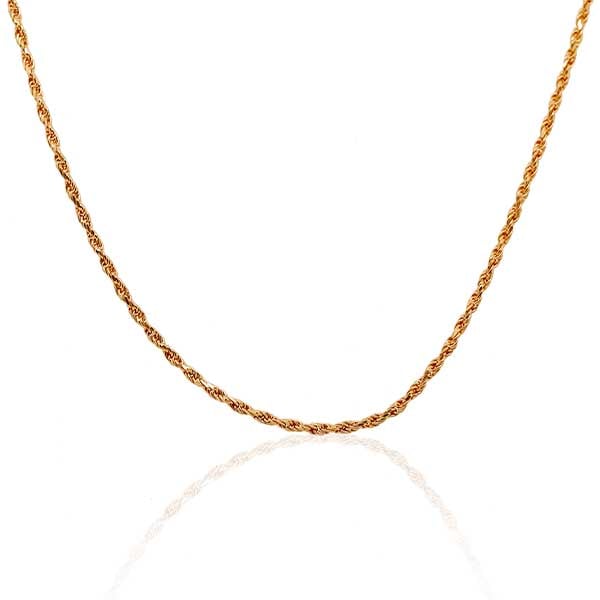 Gold Chain - 1.2mm Rope Design - 46 cm (18.1