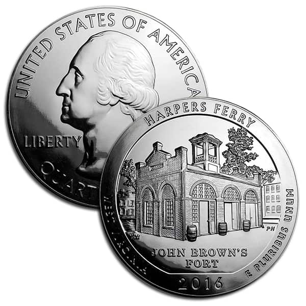 America the Beautiful - Harpers Ferry National Historical Park 5 Ounce .999 Silver