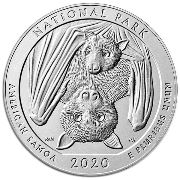 2020 National Park of American Samoa 5 oz - America the Beautiful silver bullion coins - Money Metals Exchange 2020 National Park of American Samoa 5 oz - America the Beautiful silver bullion coins - Money Metals Exchange