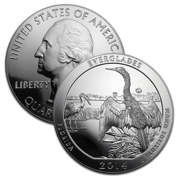 America the Beautiful - Everglades National Park 5 Ounce .999 Silver
