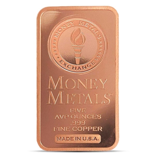 Copper BAR - MMX Design, 5 AVDP Oz, .999 Pure Copper