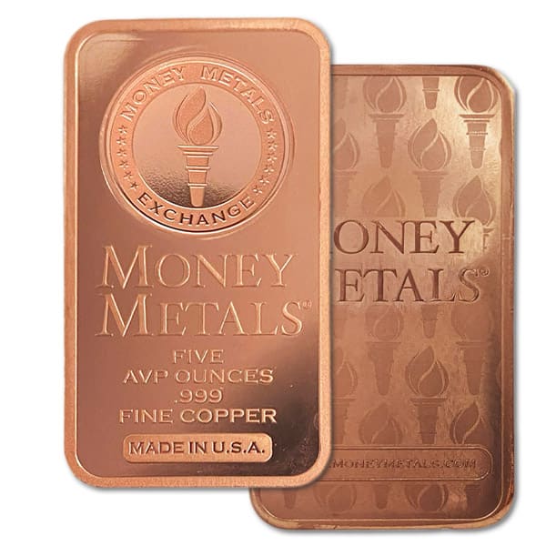 Copper BAR - MMX Design, 5 AVDP Oz, .999 Pure Copper