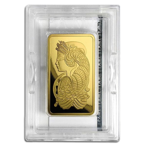 PAMP Suisse Gold Bar, 5 Troy Oz, .9999 Pure