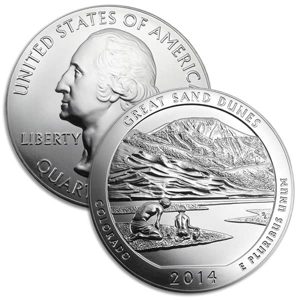 America the Beautiful - Great Sand Dunes National Park 5 Ounce .999 Silver