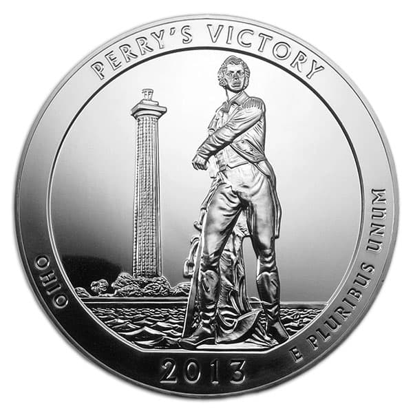 America the Beautiful - Perry's Victory and Peace Park 5 Ounce .999 Silver